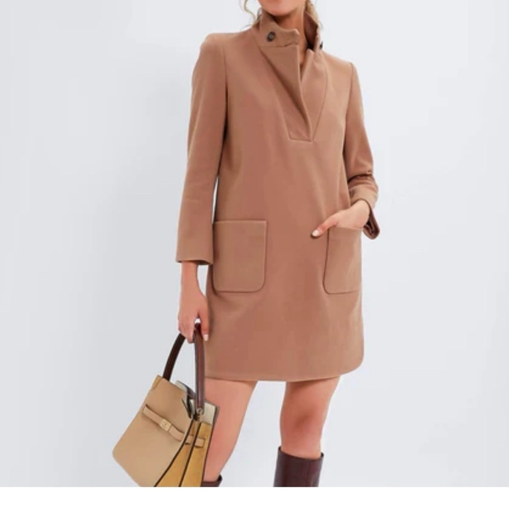 Tuckernuck Camel Emerson Coat Dress XXL Long Sleeve Mini Pockets $298 NWT - Picture 13 of 16